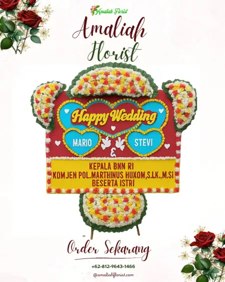 Papan Bunga Pernikahan Kertorejo
